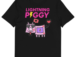 Lightning Piggy - Unisex-T-shirt i økologisk bomuld