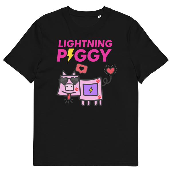 Lightning Piggy - Unisex-T-shirt i økologisk bomuld