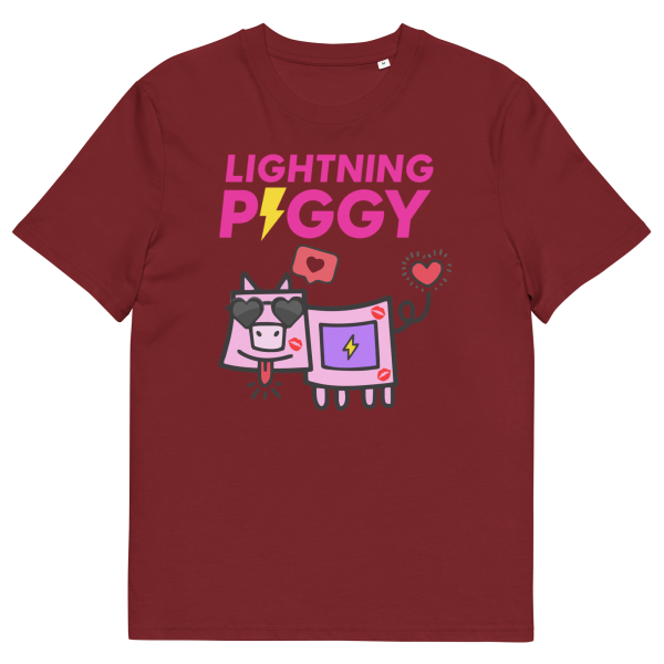 Lightning Piggy - Unisex-T-shirt i økologisk bomuld - Billede 7