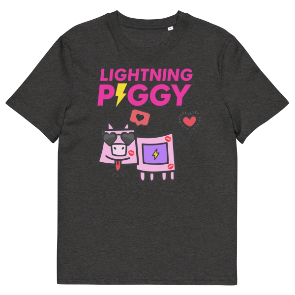 Lightning Piggy - Unisex-T-shirt i økologisk bomuld - Billede 5