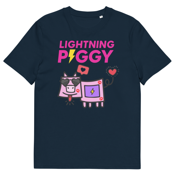 Lightning Piggy - Unisex-T-shirt i økologisk bomuld - Billede 3