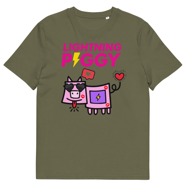 Lightning Piggy - Unisex-T-shirt i økologisk bomuld - Billede 15
