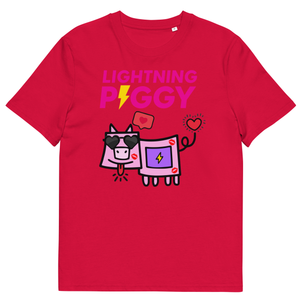 Lightning Piggy - Unisex-T-shirt i økologisk bomuld - Billede 11