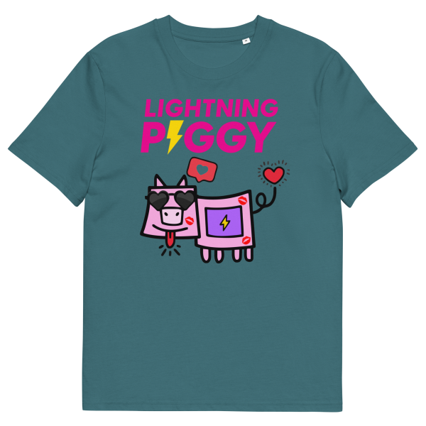 Lightning Piggy - Unisex-T-shirt i økologisk bomuld - Billede 13