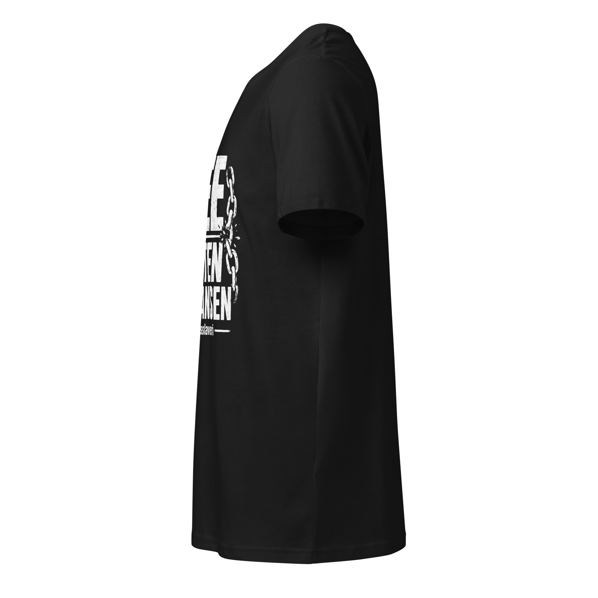 FREE MORTEN HERMANSEN FRA GÆLDSSLAVERI - T-shirt med korte ærmer Unisex-T-shirt i økologisk bomuld med mellemlang ærme - Billede 7